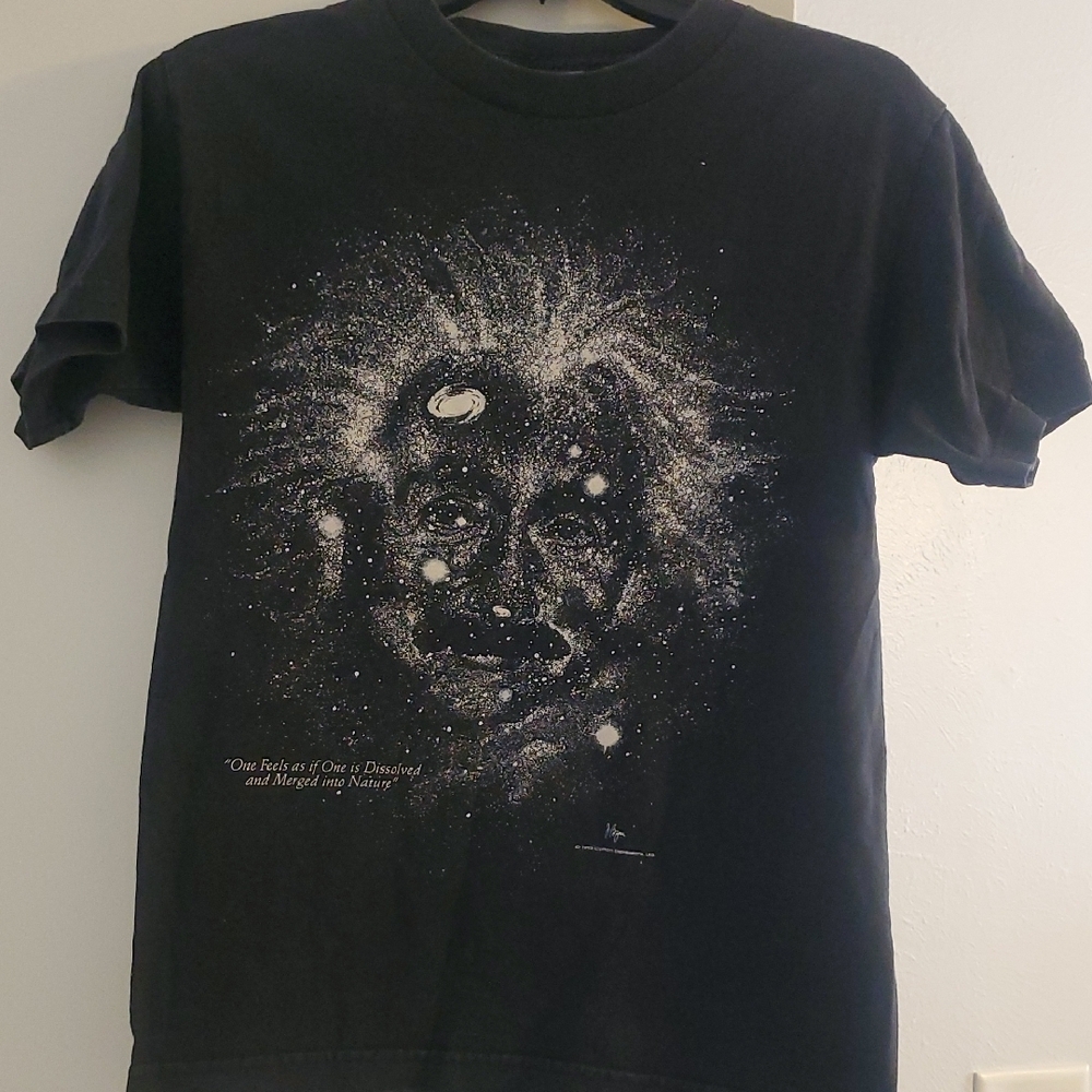 Cotton Express Black Short Sleeve Artistic Tee